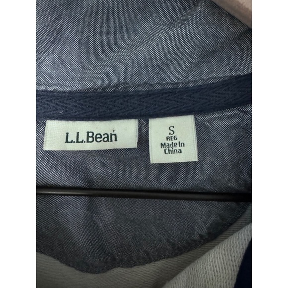 LL Bean Rugby‎ Shirt Women's Small Soft Cotton Pullover Long Sleeve Gray 501541 - Picture 2 of 6